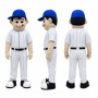 Baseball Player Mascot Costume in White Pinstripe Uniform Adult