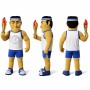 Athlete Mascot Costume in White and Blue Holding Torches Adult