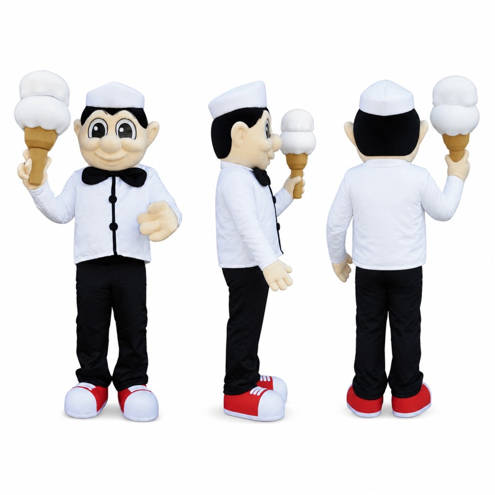 Chef Mascot Costume in White Jacket with Black Pants Adult Chef Mascot Costume in White Jacket with Black Pants Adult