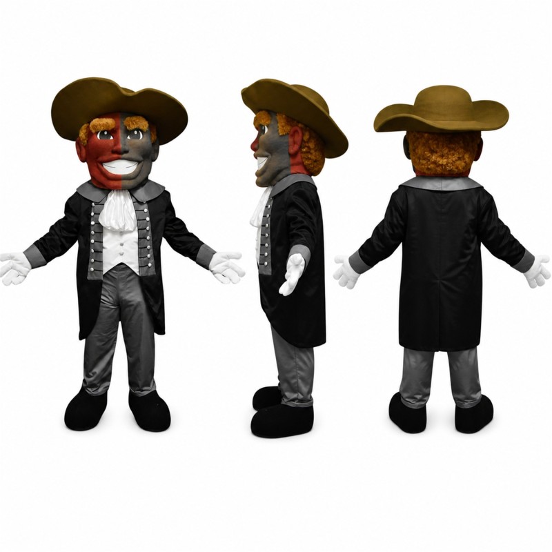 Pirate Mascot Costume in Black and White Adult
