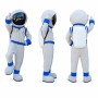 Astronaut Mascot Costume in White and Blue Adult