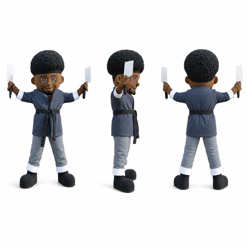 Businessman Mascot Costume in Dark Gray Suit Adult