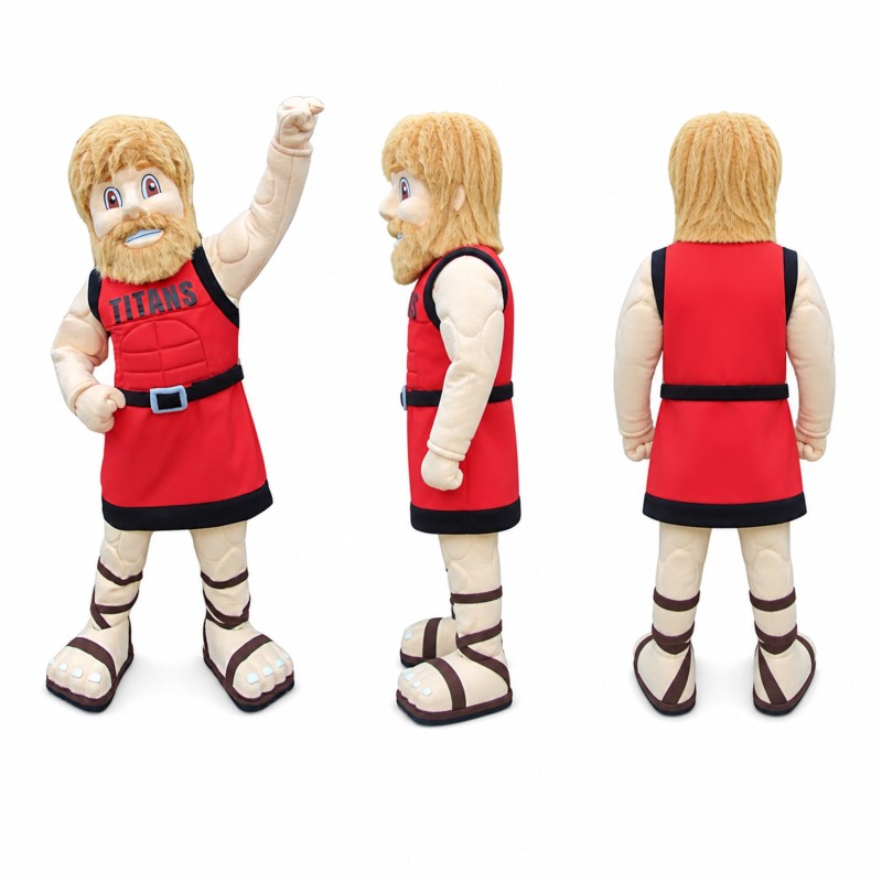 Wrestler Mascot Costume in Red Singlet Adult
