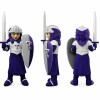 Knight Mascot Costume in Purple and Silver Adult