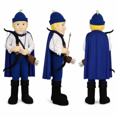 Archer Mascot Costume in Blue and White Adult