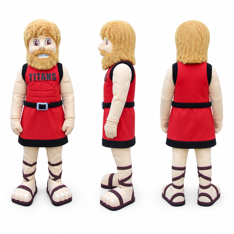 Wrestler Mascot Costume in Red Singlet Adult