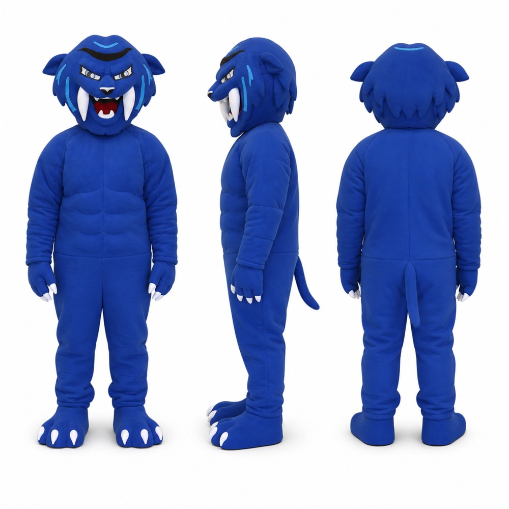 Panther Mascot Costume in Dark Blue Adult Panther Mascot Costume in Dark Blue Adult