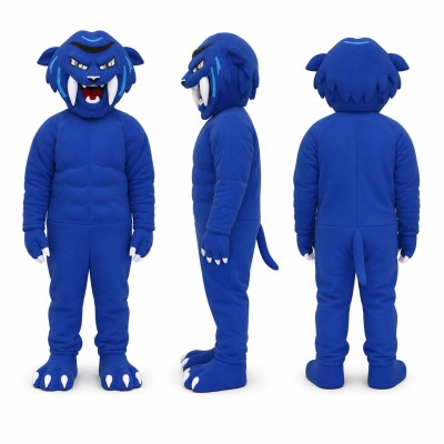 Panther Mascot Costume in Dark Blue Adult