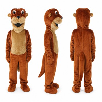 Meerkat Mascot Costume in Brown with Cream Belly Adult