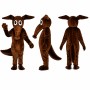 Aardvark Mascot Costume in Brown with Wide Antlers Adult