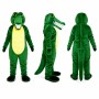 Alligator Mascot Costume in Green with Yellow Belly Adult