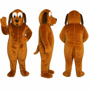 Hound Dog Mascot Costume in Brown with Floppy Ears Adult
