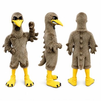Eagle Mascot Costume in Gray with Yellow Beak and Feet Adult