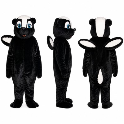 Skunk Mascot Costume in Black and White Adult