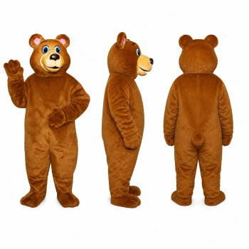 Bear Mascot Costume in Brown with Tan Muzzle Adult