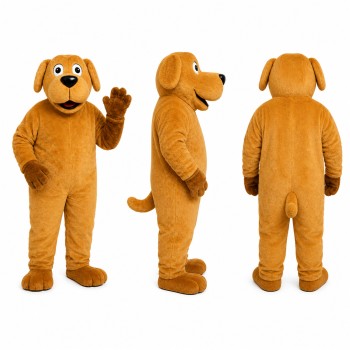Dog Mascot Costume in Golden Brown Adult