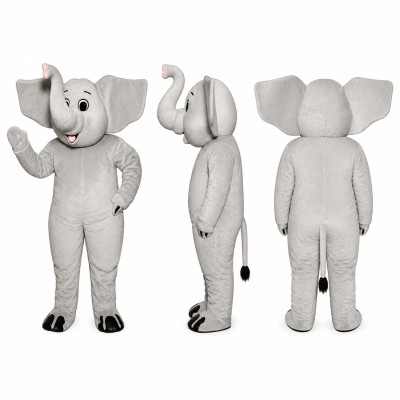 Elephant Mascot Costume in Gray with Large Ears Adult