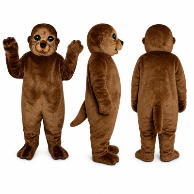 Mouse Mascot Costume in Brown with Tan Face Adult