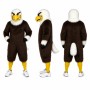 Bald Eagle Mascot Costume in Brown and White with Athletic Outfit Adult
