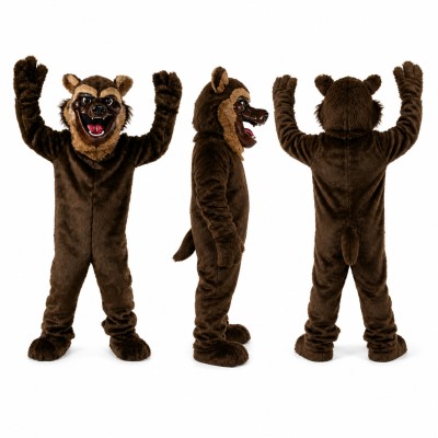 Brown Bear Mascot Costume with Roaring Face Adult