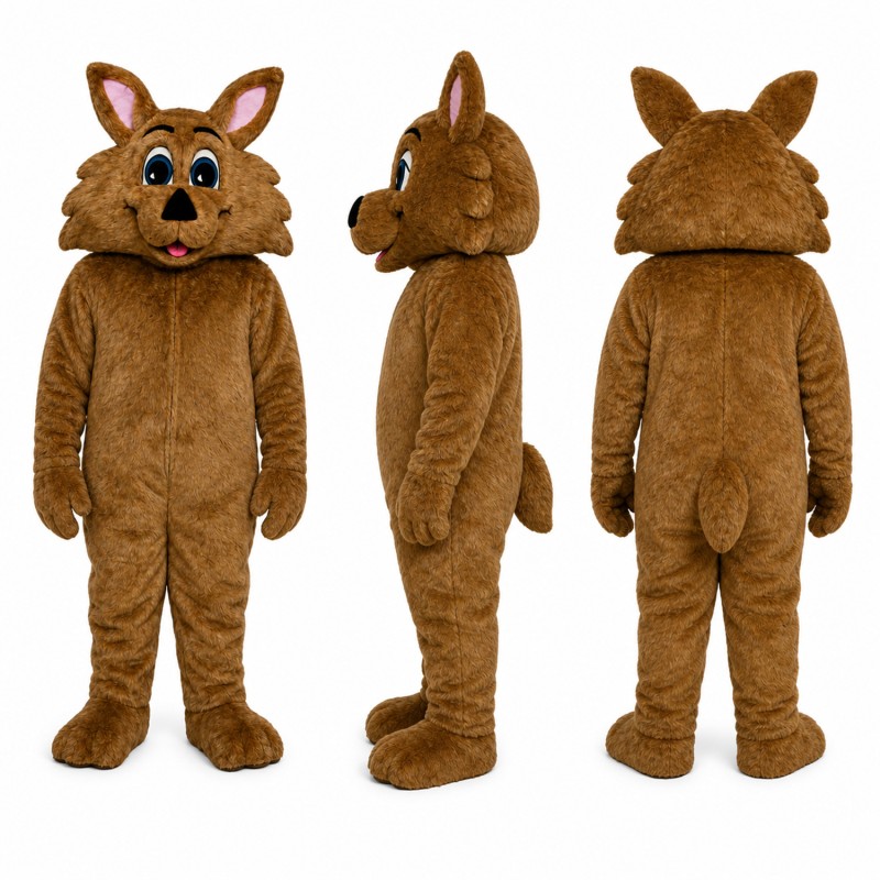 Wildcat Mascot Costume in Brown with Blue Eyes Adult