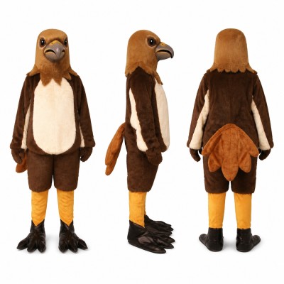 Eagle Mascot Costume in Brown with Cream Belly Adult