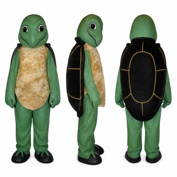 Turtle Mascot Costume in Green with Mottled Shell Adult