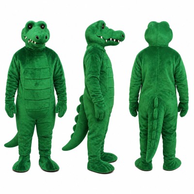 Alligator Mascot Costume in Green with Textured Scales Adult