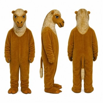 Camel Mascot Costume in Brown with Long Neck Adult