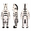 Zebra Mascot Costume in White with Black Stripes Adult