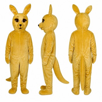 Kangaroo Mascot Costume in Golden Brown Adult