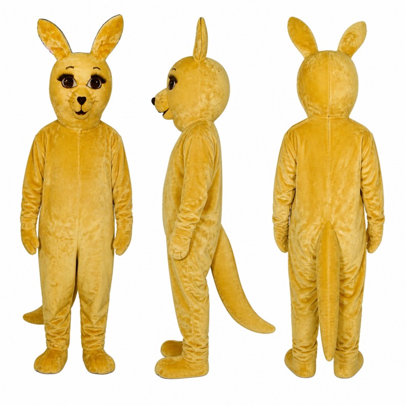 Kangaroo Mascot Costume in Golden Brown Adult