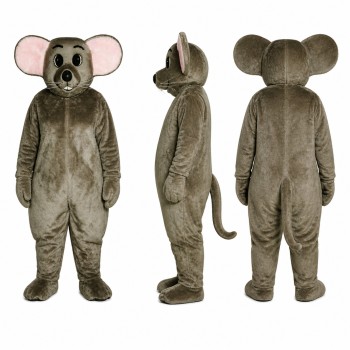 Koala Mascot Costume in Gray with Large Pink Ears Adult