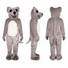 Wolf Mascot Costume in Gray with White Belly Adult