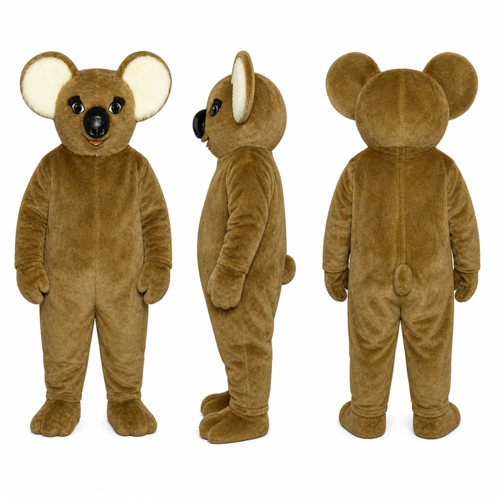 Koala Mascot Costume in Tan with Cream Belly Adult Koala Mascot Costume in Tan with Cream Belly Adult