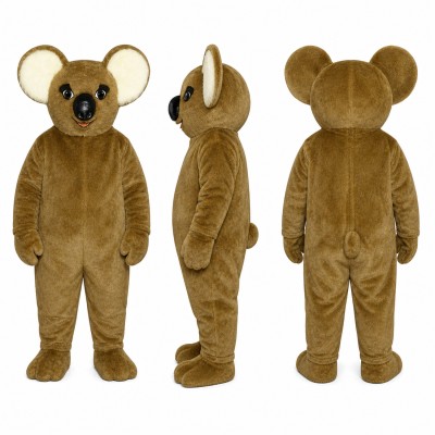 Koala Mascot Costume in Tan with Cream Belly Adult