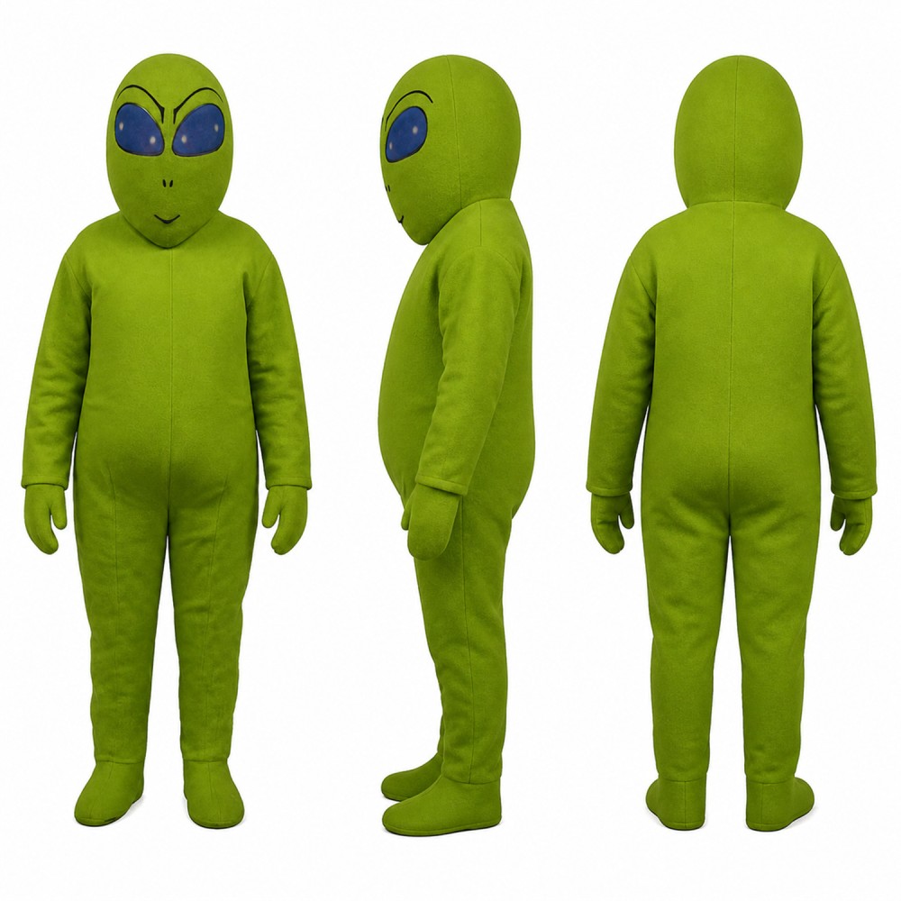 Alien Mascot Costume in Green with Blue Eyes Adult Alien Mascot Costume in Green with Blue Eyes Adult