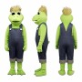 Frog Mascot Costume in Green with Black Overalls Adult