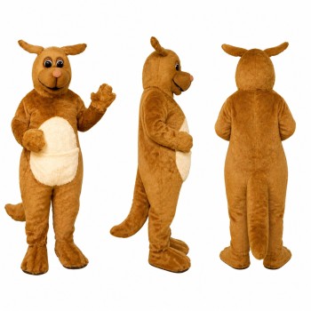 Kangaroo Mascot Costume in Tan with Cream Belly Adult