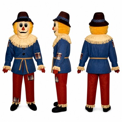 Court Jester Mascot Costume in Blue and Red with Ruffled Collar Adult