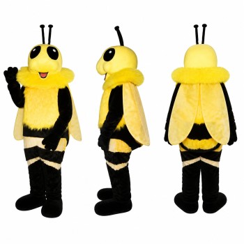 Bee Mascot Costume in Yellow and Black with Utility Belt Adult