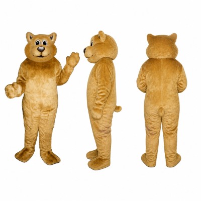 Cat Mascot Costume in Golden Tan with Cream Belly Adult