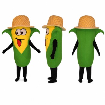 Corn Mascot Costume in Yellow and Green Adult