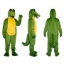 Alligator Mascot Costume in Green with Yellow Belly Adult