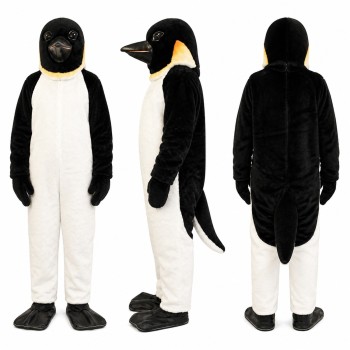 Penguin Mascot Costume in Black and White Adult