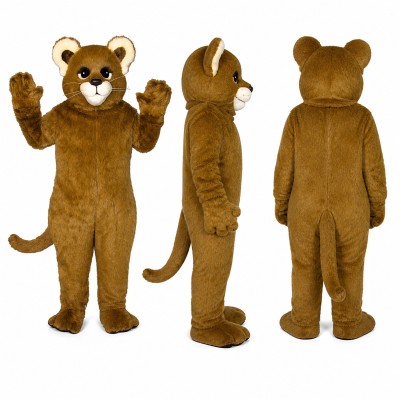 Lion Mascot Costume in Tan with Cream Belly Adult