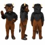Bison Mascot Costume in Brown and Black with Raised Hoof Adult