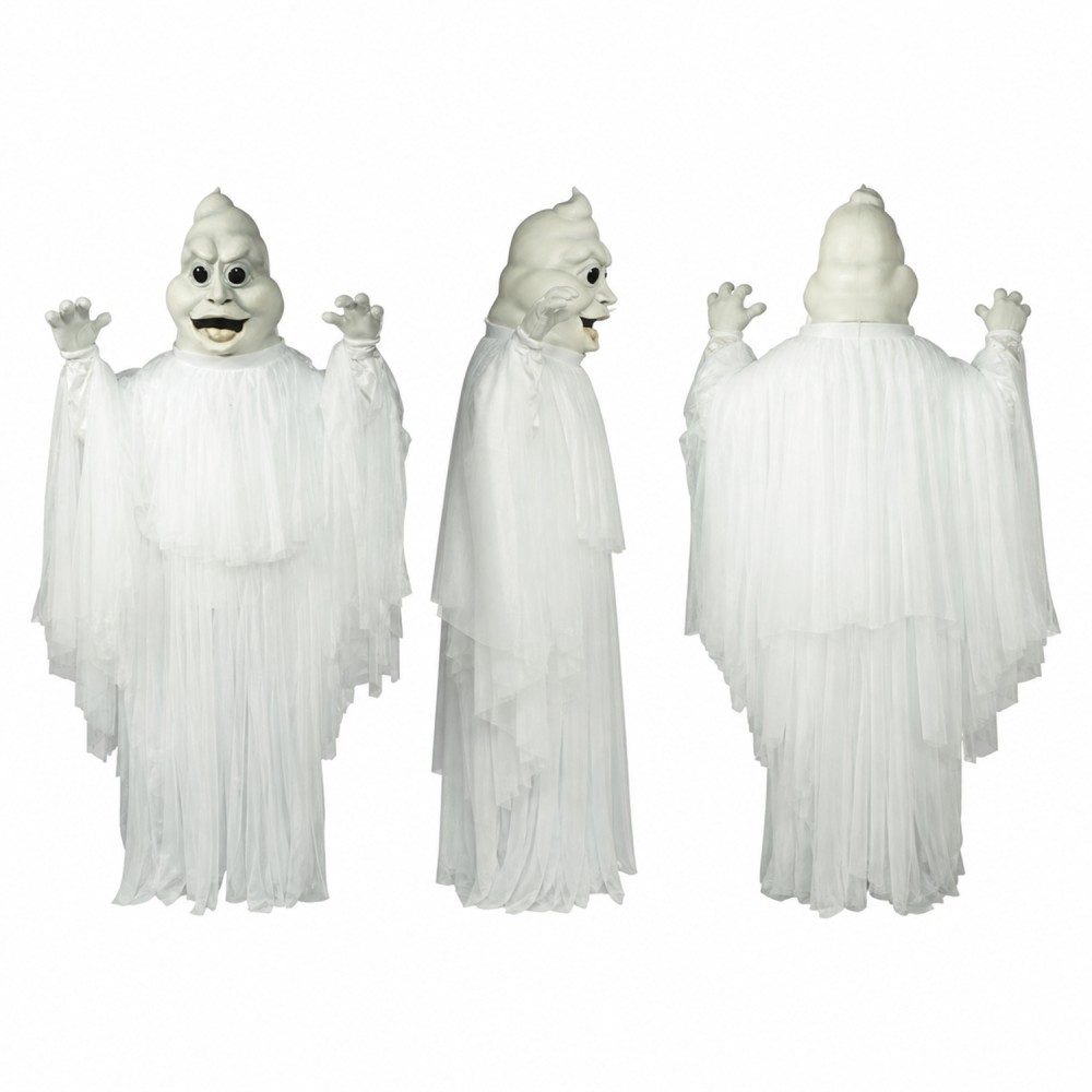 Ghost Mascot Costume in White with Tattered Robe Adult Ghost Mascot Costume in White with Tattered Robe Adult