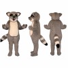 Raccoon Mascot Costume in Gray with Striped Tail Adult