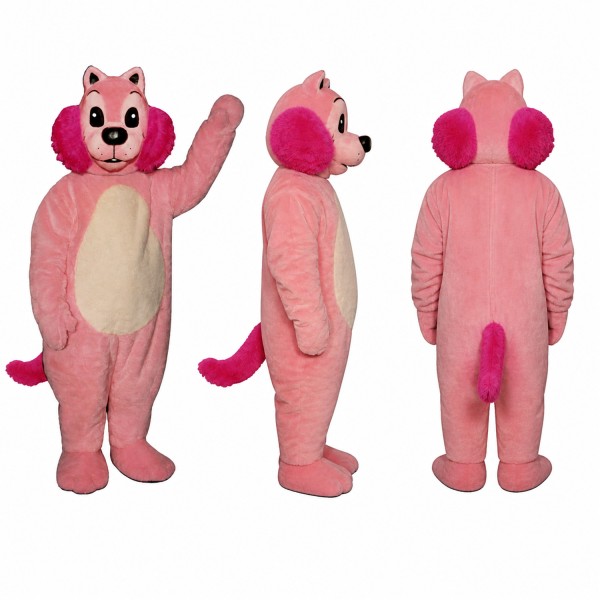 Cat Mascot Costume in Pink with Cream Belly Adult